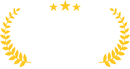 企業満足度98％を示す実績バッジ、導入企業から高評価を得ていることを証明するグラフィック